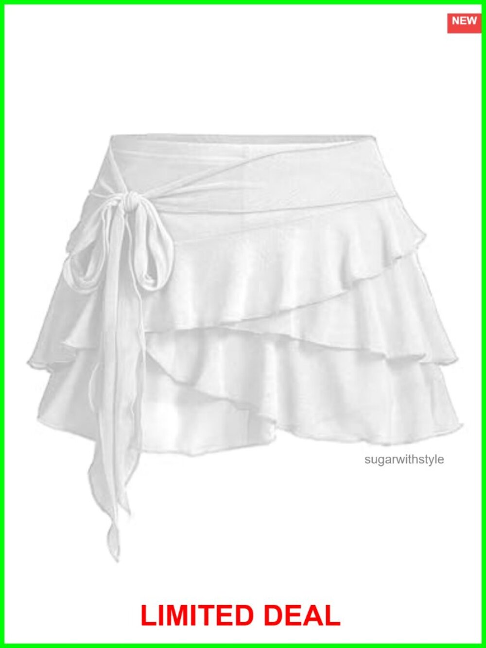 Women's Mini Ruffle Skirt Y2K Mesh Flowy Pleated Skort with Shorts
